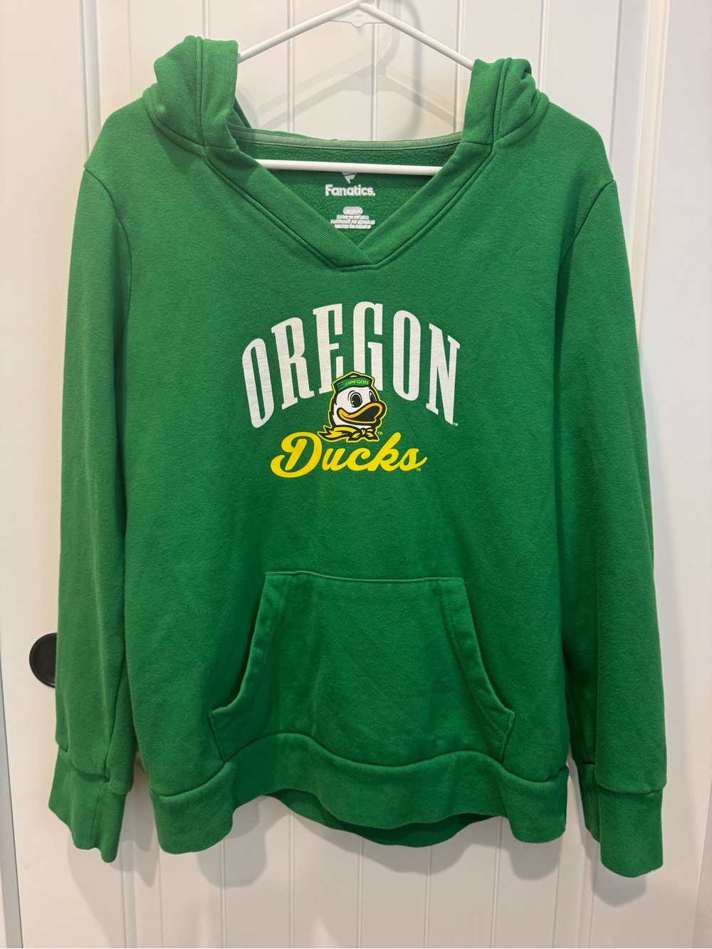 Fanatics Green Oregon Ducks V Neck Hoodie